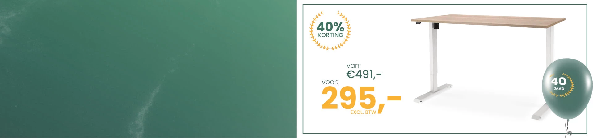 Jubileumdeal: Zit-sta bureau Flex Basic