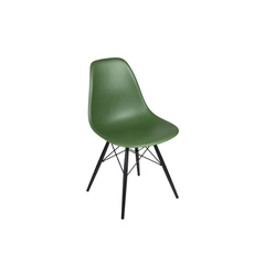 Vitra Eames Plastic Side Chair esdoorn zwart/forest groen