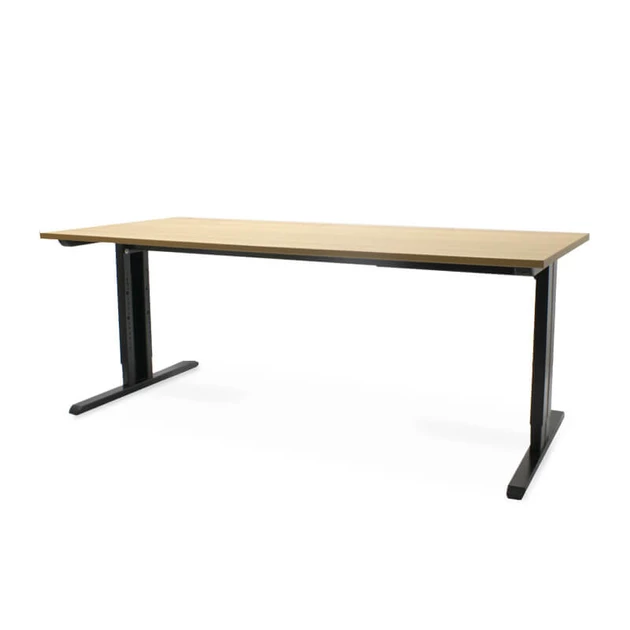 frequentie Uitschakelen Over het algemeen Gebruikt beuken bureau met zwart onderstel | Officetopper