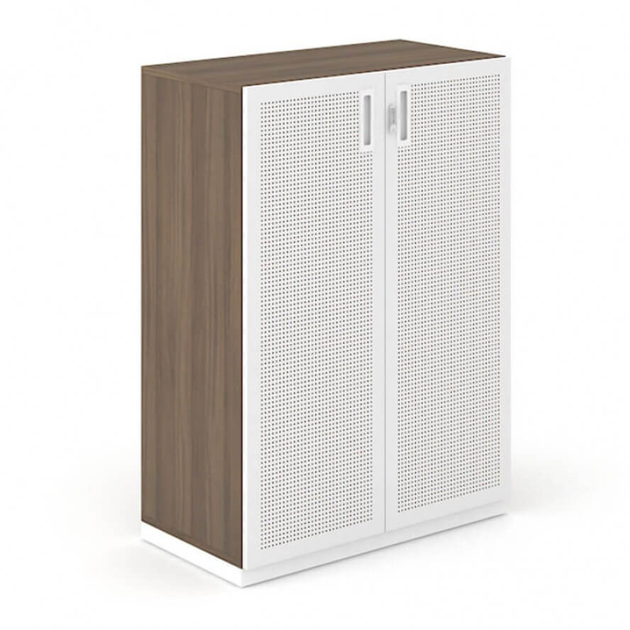 houten akoestische archiefkast met draaideuren houten akoestische kast