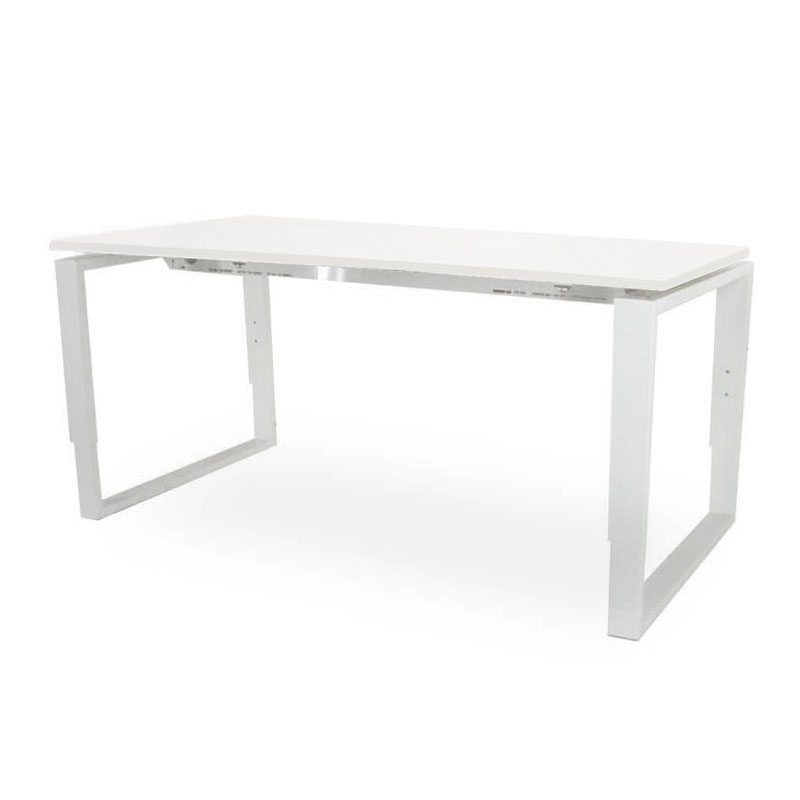 Tweedehands wit bureau met ringpoot