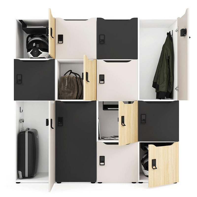 Lockers van hout met diverse afmetingen