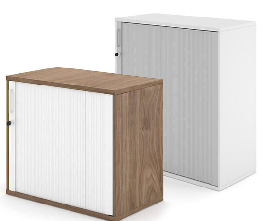 Houten roldeurkasten voor kantoor