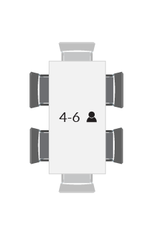 vergadertafel voor 4 personen