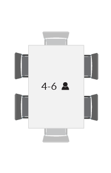 vergadertafel tot 6 personen