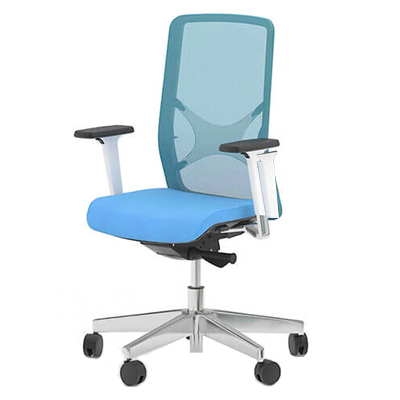 blauwe bureaustoel