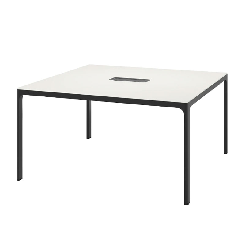Catastrofe wereld Misverstand Gebruikte vergadertafel Ikea Bekant wit met zwart