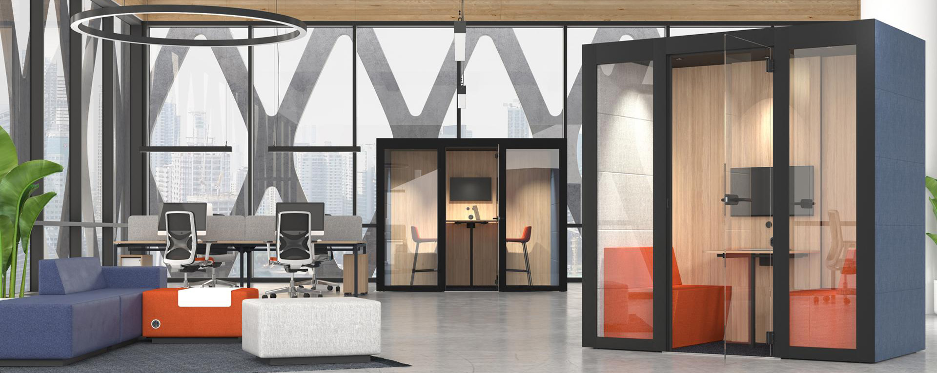 Akoestische vergaderruimtes op kantoor