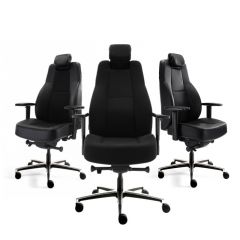 Verschillende soorten zwarte bureaustoelen van Officetopper