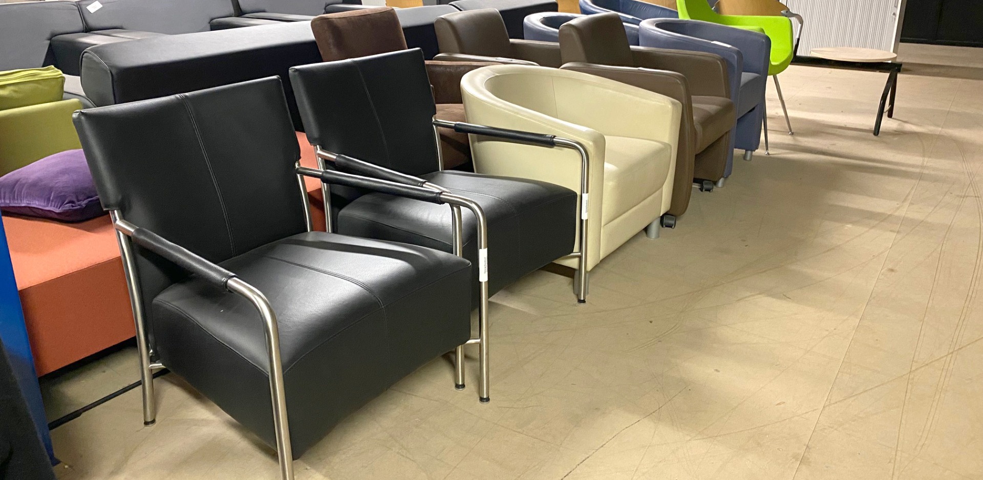 Tweedehands fauteuils in diverse soorten bij Officetopper