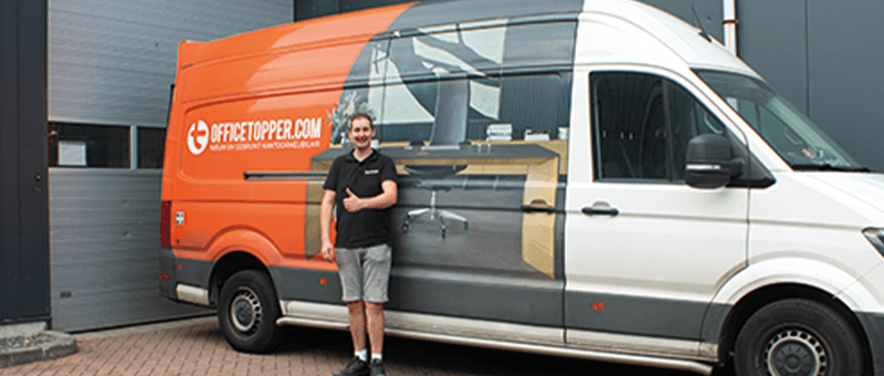 Levering aan huis thuiswerkplek