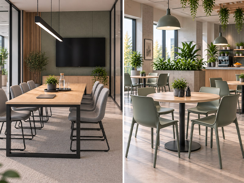 Comfortabele kantinestoelen voor kort en langdurig zitten